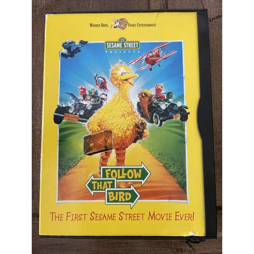 Sesame Street Follow That Bird Vintage 1985 DVD Original Snap Case